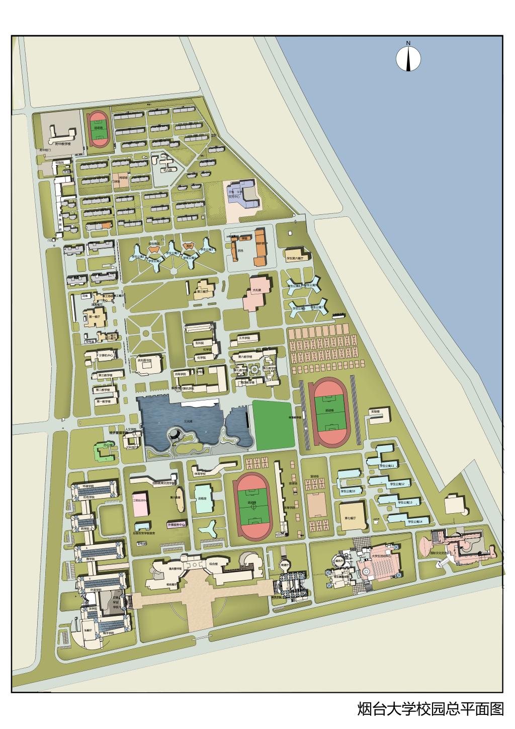 烟台大学北校区地图图片